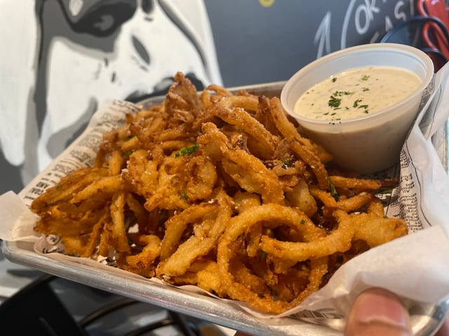 Onion Strings with Ranch.